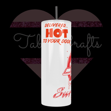 Load image into Gallery viewer, Handcrafted "Surferboy Pizza" Inspired 20oz Stainless Steel Tumbler - TabbyCrafts LLC