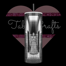 Load image into Gallery viewer, Handcrafted "Weeping Angels" Exclusive Design on 20oz Stainless Steel Tumbler - TabbyCrafts.com