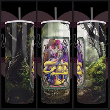 Load image into Gallery viewer, Handcrafted "Zombie French Belle" 20oz Stainless Steel Tumbler - TabbyCrafts.com