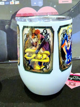 Load image into Gallery viewer, Handcrafted "Zombie Princesses" 12oz Insulated Stainless Steel Wine Tumbler - TabbyCrafts.com