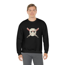 Load image into Gallery viewer, Mask and Machette on Unisex Heavy Blend™ Crewneck Sweatshirt - TabbyCrafts.com