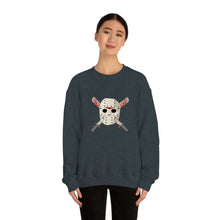 Load image into Gallery viewer, Mask and Machette on Unisex Heavy Blend™ Crewneck Sweatshirt - TabbyCrafts.com