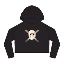 Load image into Gallery viewer, Mask and Machette - Women’s Cropped Hooded Sweatshirt - TabbyCrafts.com