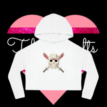 Load image into Gallery viewer, Mask and Machette - Women’s Cropped Hooded Sweatshirt - TabbyCrafts.com
