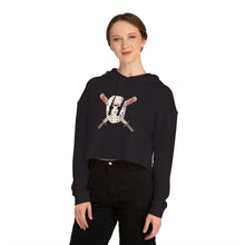 Load image into Gallery viewer, Mask and Machette - Women’s Cropped Hooded Sweatshirt - TabbyCrafts.com