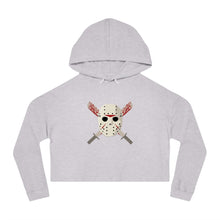 Load image into Gallery viewer, Mask and Machette - Women’s Cropped Hooded Sweatshirt - TabbyCrafts.com