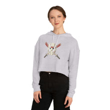 Load image into Gallery viewer, Mask and Machette - Women’s Cropped Hooded Sweatshirt - TabbyCrafts.com