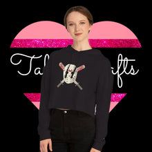 Load image into Gallery viewer, Mask and Machette - Women’s Cropped Hooded Sweatshirt - TabbyCrafts.com
