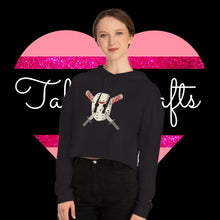 Load image into Gallery viewer, Mask and Machette - Women’s Cropped Hooded Sweatshirt - TabbyCrafts.com