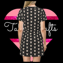 Load image into Gallery viewer, Mask &amp; Machette All Over Print T-Shirt Dress - TabbyCrafts.com
