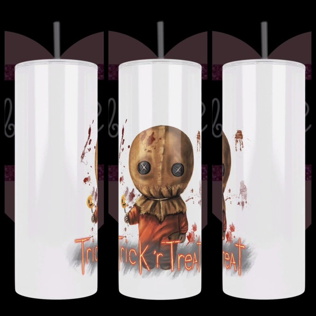 Sam Trick or Treat Handcrafted 20oz Stainless Steel Tumbler - TabbyCrafts.com