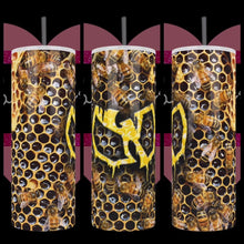 Load image into Gallery viewer, Wu-T Killa Beez Custom Design Handcrafted 20oz Stainless Steel Tumbler - TabbyCrafts.com