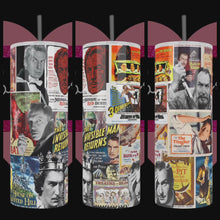 Load and play video in Gallery viewer, Vincent price classic movie posters handcrafted on a tumbler cup by Tabbycrafts
