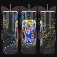 Load and play video in Gallery viewer, Handcrafted &quot;Zombie Princess with Glass Slipper&quot; 20oz Stainless Steel Tumbler - TabbyCrafts LLC
