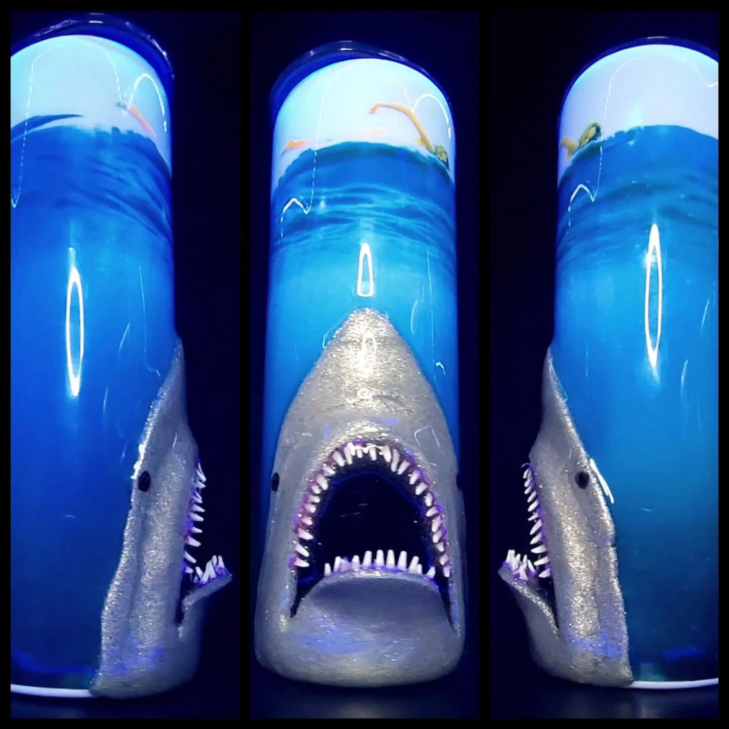 Jaws Hand Sculpted Tumbler Cup