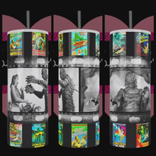 Load and play video in Gallery viewer, Creature In Black Lagoon Handcrafted 20oz Stainless Steel Tumbler
