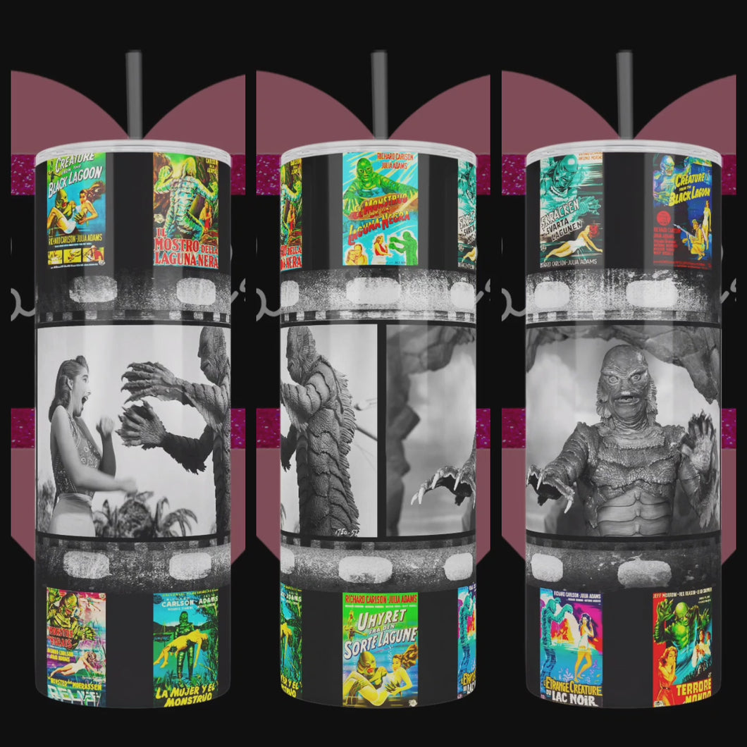 Creature In Black Lagoon Handcrafted 20oz Stainless Steel Tumbler