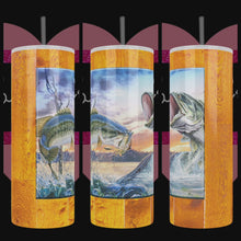 Load and play video in Gallery viewer, Bass Fish Painting Handcrafted 20oz Stainless Steel Tumbler
