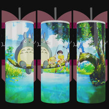 Load and play video in Gallery viewer, My Neighbor Totoro Fishing Handcrafted 20oz Stainless Steel Tumbler
