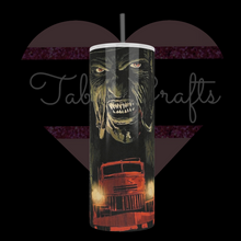 Load and play video in Gallery viewer, Handcrafted &quot;Jeepers Creepers&quot; Inspired With Scroll 20oz Stainless Steel Tumbler
