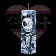 Load and play video in Gallery viewer, Nightmare Before Christmas inspired Jack Skellington in Abstract style and blue color. A TabbyCrafts LLC Exclusive Design
