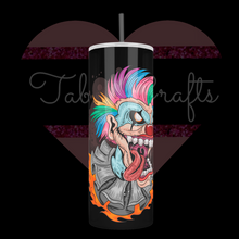 Load and play video in Gallery viewer, Handcrafted Punk Clown 20oz Stainless Steel Tumbler
