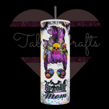 Load and play video in Gallery viewer, Handcrafted &quot;Spooky Mom&quot; 20oz Stainless Steel Tumbler
