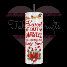 Load and play video in Gallery viewer, Handcrafted &quot;Sweet &amp; Twisted&quot; Candy Cane Design 20oz Stainless Steel Tumbler
