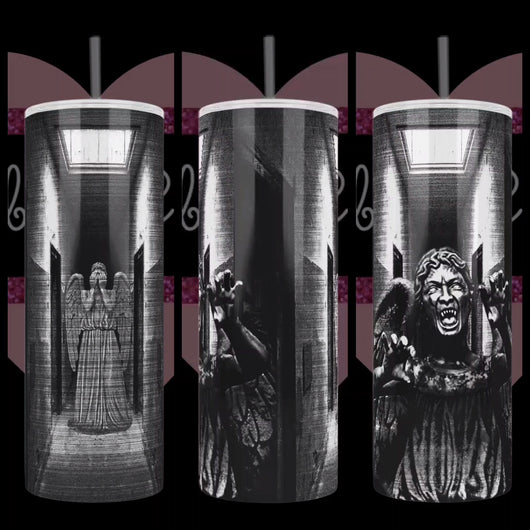 Doctor Who Weeping Angels Exclusive Design on 20oz Stainless Steel Tumbler