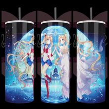 Load and play video in Gallery viewer, Sailor Moon &quot;Reflection&quot; Handcrafted 20oz Stainless Steel Tumbler
