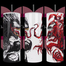 Load and play video in Gallery viewer, Venom &amp; Carnage Handcrafted 20oz Stainless Steel Tumbler
