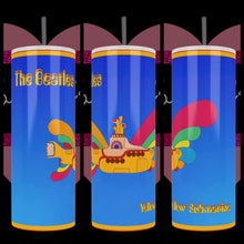 Load and play video in Gallery viewer, Yellow Submarine cover from the beatles handcrafted on a 20oz Stainless Steel Tumbler
