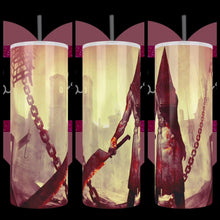 Load and play video in Gallery viewer, DBDL Pyramid Head Inspired Handcrafted 20oz Stainless Steel Tumbler
