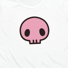 Load image into Gallery viewer, Cute Skull on Flowy Cropped Tee - TabbyCrafts.com

