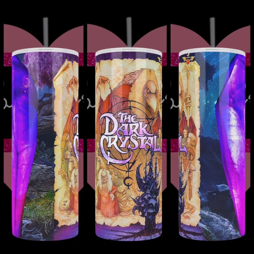 Dark Crystal Inspired Handcrafted 20oz Stainless Steel Tumbler - TabbyCrafts.com