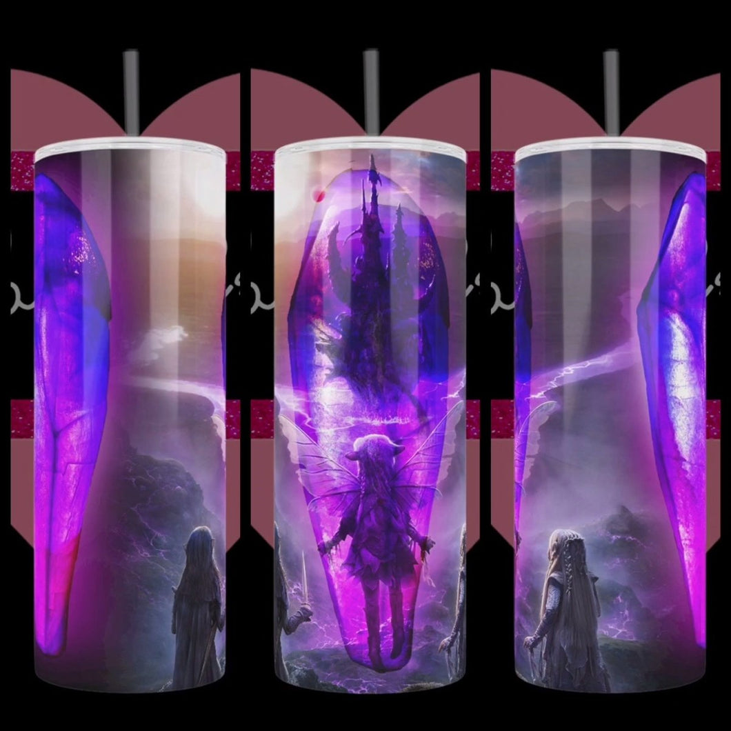 Dark Crystal Resistance Inspired Handcrafted 20oz Stainless Steel Tumbler - TabbyCrafts.com