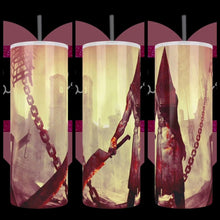 Load image into Gallery viewer, DBDL Pyramid Head Inspired Handcrafted 20oz Stainless Steel Tumbler - TabbyCrafts.com
