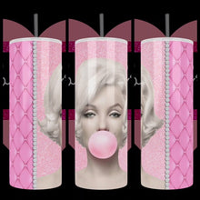 Load image into Gallery viewer, Designer Bag Design &quot;Marilyn Monroe&quot; Handcrafted on a 20oz Stainless Steel Tumbler - TabbyCrafts LLC - TabbyCrafts.com
