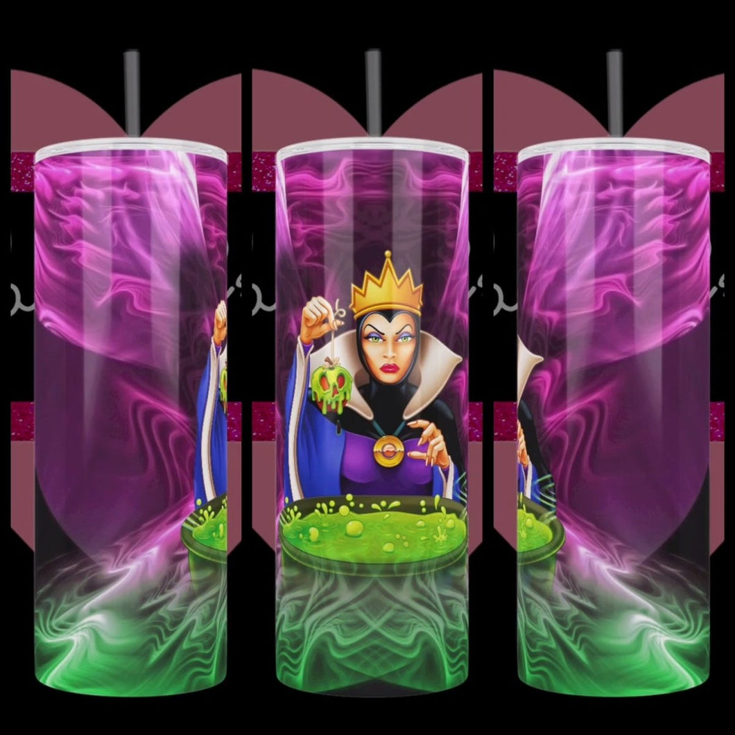 Evil Queen Handcrafted on a 20oz Stainless Steel Tumbler - TabbyCrafts.com