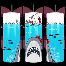 Load image into Gallery viewer, Goodbye Kitty and Shark Handcrafted 20oz Stainless Steel Tumbler - Hello Kitty - TabbyCrafts.com
