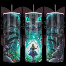 Load image into Gallery viewer, Handcrafted &quot;Alice &amp; Eyes&quot; 20oz Stainless Steel Tumbler - TabbyCrafts.com

