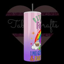 Load image into Gallery viewer, Handcrafted &quot;B-itch Please&quot; Unicorn 20oz Stainless Steel Tumbler - TabbyCrafts LLC
