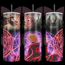 Load image into Gallery viewer, Handcrafted &quot;Fullmetal Alchemist&quot; Exclusive Design 20oz Stainless Steel Tumbler - TabbyCrafts.com
