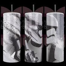 Load image into Gallery viewer, Handcrafted &quot;Galaxy Wars Melting Storm Trooper&quot; Clone 20oz Stainless Steel Tumbler - TabbyCrafts.com
