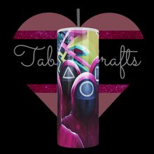 Load image into Gallery viewer, Handcrafted &quot;Game Of Squid&quot; Inspired 20oz Stainless Steel Tumbler - TabbyCrafts.com

