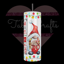 Load image into Gallery viewer, Handcrafted Gnome Xmas Rules 20oz Stainless Steel Tumbler - TabbyCrafts.com
