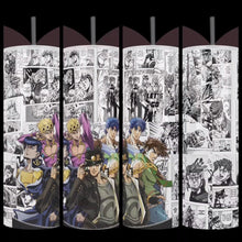 Load image into Gallery viewer, Handcrafted &quot;JoJo&#39;s Bizarre Adventure&quot; Inspired Anime on Manga Pages 20oz Stainless Steel Tumbler - TabbyCrafts.com
