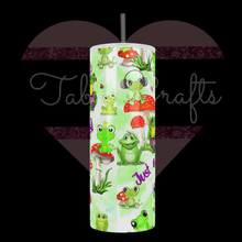 Load image into Gallery viewer, Handcrafted &quot;Just a Girl That Loves Frogs&quot; 20oz Stainless Steel Tumbler - TabbyCrafts LLC
