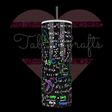 Load image into Gallery viewer, Handcrafted &quot;PI&quot; Math Teacher 20oz Stainless Steel Tumbler - TabbyCrafts LLC
