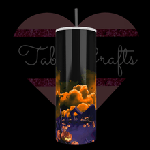 Load image into Gallery viewer, Handcrafted Pumpkin King &quot;Jack Skellington&quot; inspired 20oz Stainless Steel Tumbler - TabbyCrafts LLC
